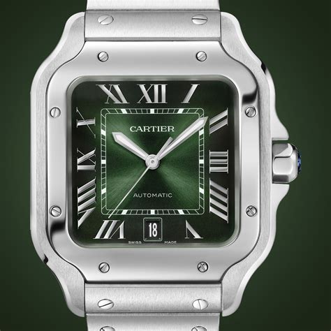 santos cartier green dial